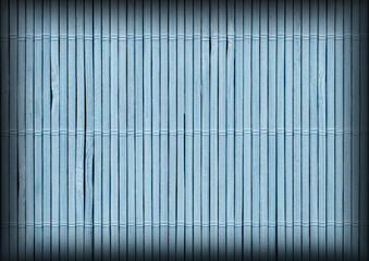 High Resolution Bamboo Place Mat Rustic Slatted Interlaced Bleached Light Blue Coarse Vignette Texture