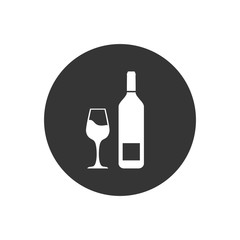 Wine icon Vector Illustration on the gray