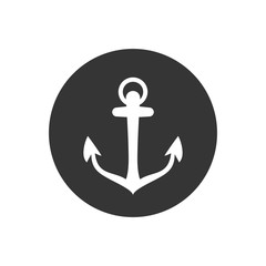 Anchor vector icon logo Nautical maritime sea ocean boat