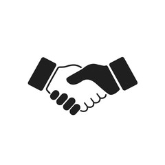 Business handshake icon. Vector illustration flat style
