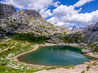 Naklejka na ściany i meble Lago Coldai - Dolomites - Italy