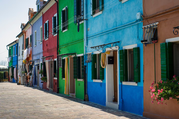 Fototapeta na wymiar Street view of Burano - Venice