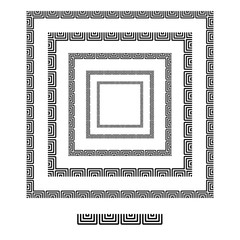 square brush patterns in a square line black shape design vector graphic round frames with fully editable stroke width
