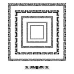 square brush patterns in a square line black shape design vector graphic round frames with fully editable stroke width