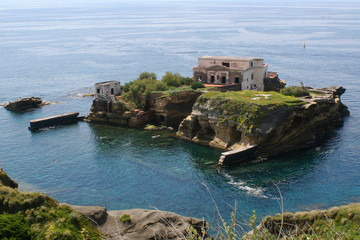 GAIOLA ISLANDS two little island in the gulf of Naples