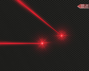 Fototapeta na wymiar Abstract laser beam. Transparent isolated on black background. Vector illustration.