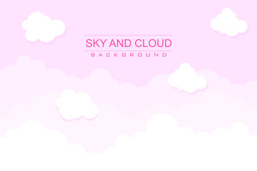 Sky and Clouds Background, with flat design, clean, fresh, stylish and modern design, suitable for poster, flyers, postcards, web banners and other