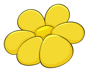Single flower in yellow color
