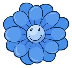 Single flower in blue color