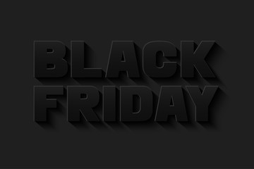 Black Friday sale banner template. Vector illustration