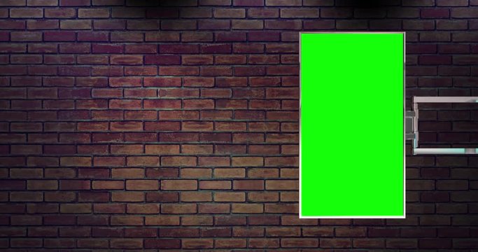Simple Virtual Studio Presenter Background with Interesting Texture and an Animated Monitor for Presentation Content