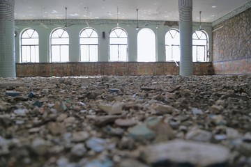 Taiz city / southern Yemen - 21 Aug 2019 : The war in the southern city of Taiz destroyed Islamic...