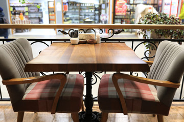 Wooden dining table