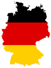 Fototapeta premium Germany map flag vector illustration eps 10