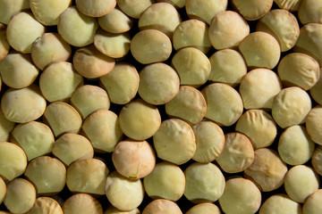 Uncooked green lentil grains texture