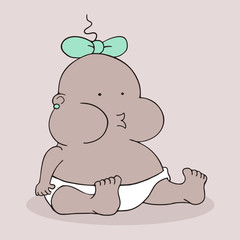 funny chubby baby