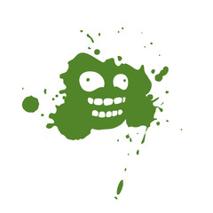 face on ink stain design