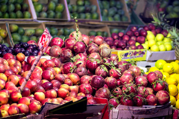 Egypt,Hurghada, 5 November 2019, oriental bazaar of fruits and vegetables