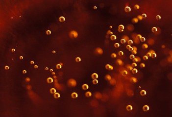 Air blebs in champagne glass