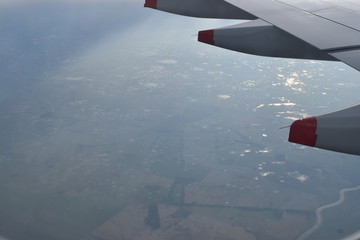 Cielo desde la ventana del avión