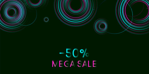 Sale Abstract circular geometric background geometric dynamic lines