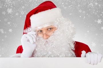 Portrait of Smiling Santa Claus on white background