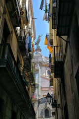 Fototapeta na wymiar The Gothic Quarter, the Basilica of Our Lady of Mercy, Barcelona