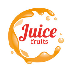 Juice logo design concept. Fruit and juice icon theme. Unique symbol of organic and healthy food.