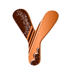 COOKIE ALPHABET gingerbread,  Letter Y, Alphabet with ornaments.  Cute letters decorative with chocolate. Illustration letter of alphabet	