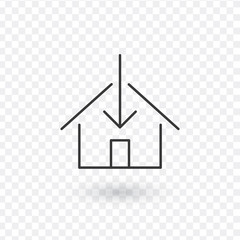 Home vector image to be used in web applications, mobile applications and print media. Stock Vector illustration isolated on background.