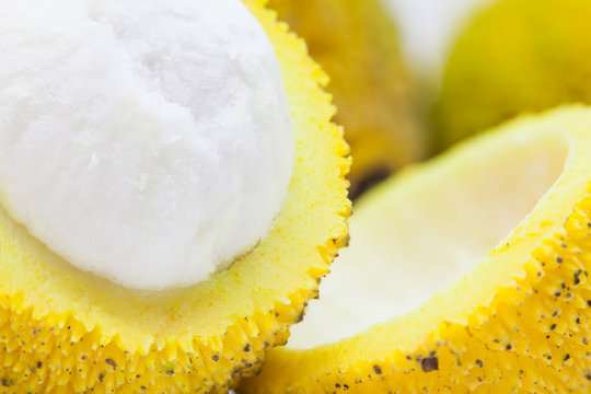 Fruit of the Garcinia madruno tree isolated in white background