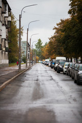 autumn rainy Russian street 2
