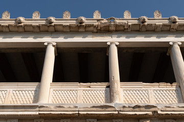 The stoa of Attalus in ancient agora of Athens.