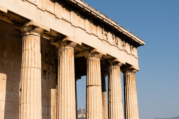 Architectural abstract of the temple of Hephaestus in Athens, built in 445 B.C.