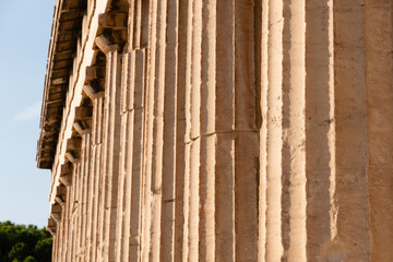 Architectural abstract of the temple of Hephaestus in Athens, built in 445 B.C.
