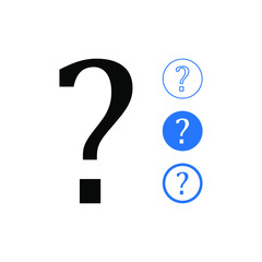 Question mark symbol isolated on white background. Vector illustration