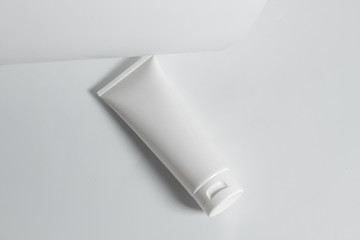 beauty spa medical skincare and cosmetic lotion cream bottle packaging on white decor background, healthy and medicine concept