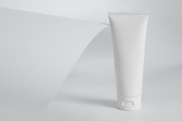 beauty spa medical skincare and cosmetic lotion cream bottle packaging on white decor background, healthy and medicine concept