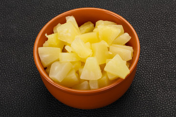Marinated pineapple pieces