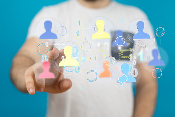 abstract social network scheme, which contains business people