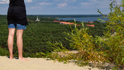 Nida, Juodkrante, Palanga – seaside resort in Curonian spit, Lithuania.  Neringa.  Pine forest...