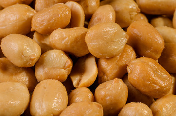 group of roasted and delicious peanuts