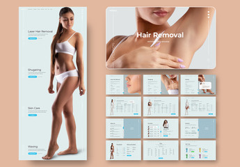 Spa and Beauty Website and User Interface Layout