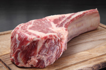 Raw fresh meat Ribeye Steak. Meat for steak. Raw meat. 