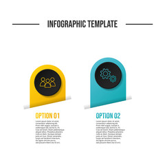 Design of a company timeline with business icons - infographic template. Vector