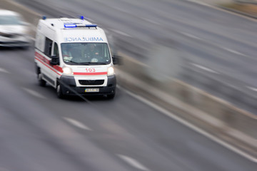 Ambulance in the city © Zadiraka