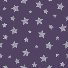 Seamless pattern with stars - background for Carnival Party. Vector.