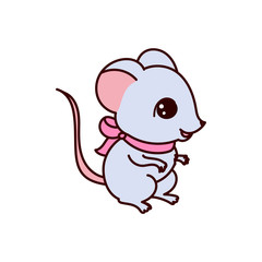 Cute mouse baby, 2020 symbol. 