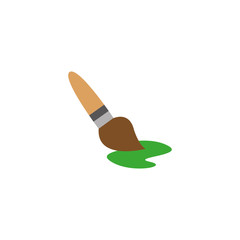 Isolated paint brush flat design