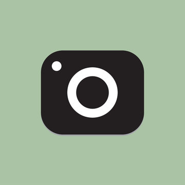 Camera icon for web applications. Vector illustration isolated, modern design.